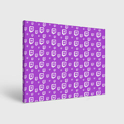 Холст прямоугольный Twitch: Violet Pattern, цвет: 3D-принт
