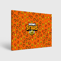 Холст прямоугольный Brawl Stars: Orange Team, цвет: 3D-принт