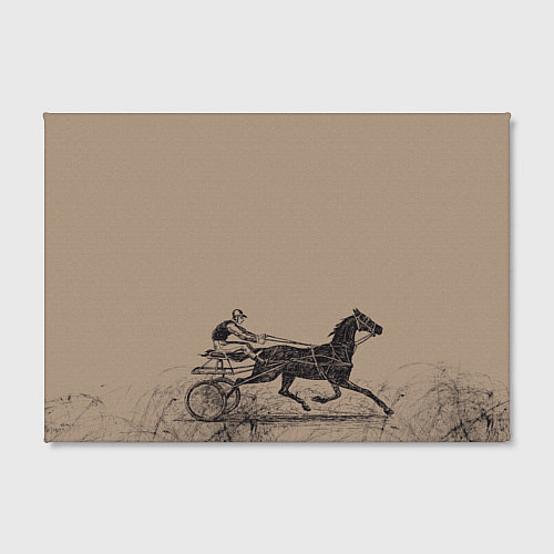 Картина прямоугольная Лошадь с колесницей / 3D-принт – фото 2