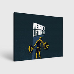 Холст прямоугольный Wheight lifting, цвет: 3D-принт