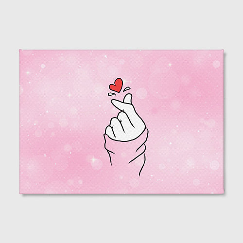 Картина прямоугольная Сердечко пальцами / 3D-принт – фото 2