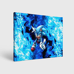 Холст прямоугольный Blue Sonic, цвет: 3D-принт