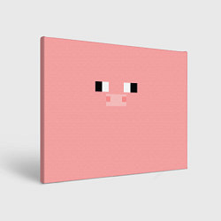 Картина прямоугольная Minecraft Pig
