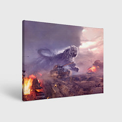 Холст прямоугольный Танк, цвет: 3D-принт