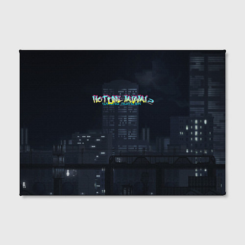 Картина прямоугольная HOTLINE MIAMI / 3D-принт – фото 2