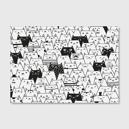 Картина прямоугольная КОТЫ WHITE / 3D-принт – фото 2