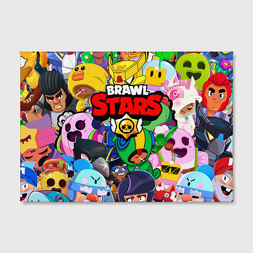 Картина прямоугольная BRAWL STARS ВСЕ БРАВЛЕРЫ / 3D-принт – фото 2