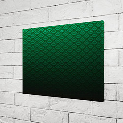 Холст прямоугольный Узор зеленая чешуя дракон, цвет: 3D-принт — фото 2