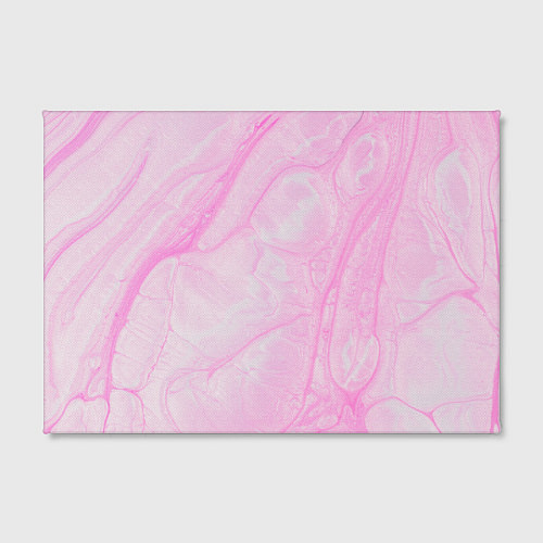 Картина прямоугольная Розовые разводы краска зефир / 3D-принт – фото 2