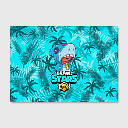 Холст прямоугольный BRAWL STARS LEON SHARK, цвет: 3D-принт — фото 2