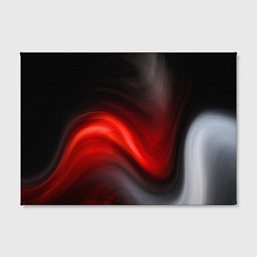 Картина прямоугольная BLACK RED WAVES АБСТРАКЦИЯ / 3D-принт – фото 2