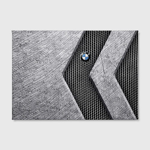 Картина прямоугольная BMW - emblem - metal - texture / 3D-принт – фото 2