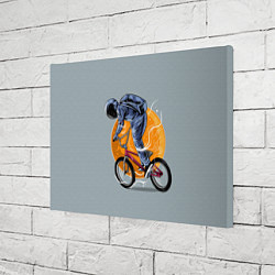 Холст прямоугольный Космический велосипедист Z, цвет: 3D-принт — фото 2