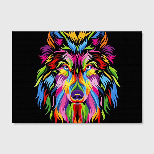 Картина прямоугольная Neon wolf / 3D-принт – фото 2