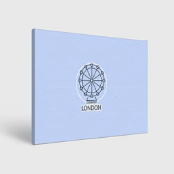 Холст прямоугольный Лондон London Eye, цвет: 3D-принт