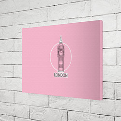 Холст прямоугольный Биг Бен, Лондон, London, цвет: 3D-принт — фото 2