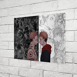 Холст прямоугольный Jujutsu Kaisen Сукуна х Юдзи, цвет: 3D-принт — фото 2