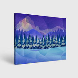 Холст прямоугольный Зимний лес, цвет: 3D-принт