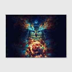 Холст прямоугольный Сова Космос, цвет: 3D-принт — фото 2