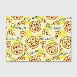 Холст прямоугольный Узор - Пицца на желтом, цвет: 3D-принт — фото 2