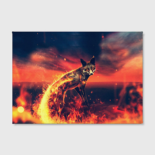 Картина прямоугольная Огненная лиса / 3D-принт – фото 2