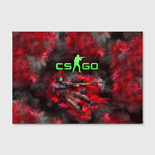 Картина прямоугольная CS GO Red heat / 3D-принт – фото 2