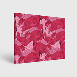 Холст прямоугольный Розовые фламинго, цвет: 3D-принт
