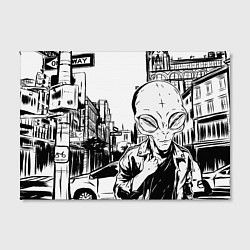 Холст прямоугольный Портрет пришельца в Нью Йорке, цвет: 3D-принт — фото 2