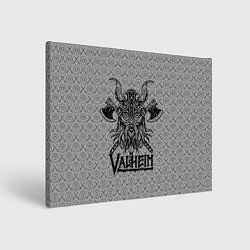 Холст прямоугольный Valheim Viking dark, цвет: 3D-принт