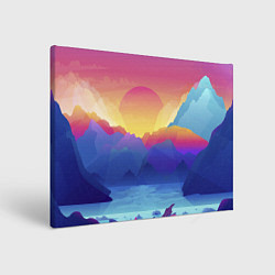 Холст прямоугольный Красочные Горы, цвет: 3D-принт