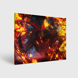 Холст прямоугольный Path of Exile Fire Demon Z, цвет: 3D-принт