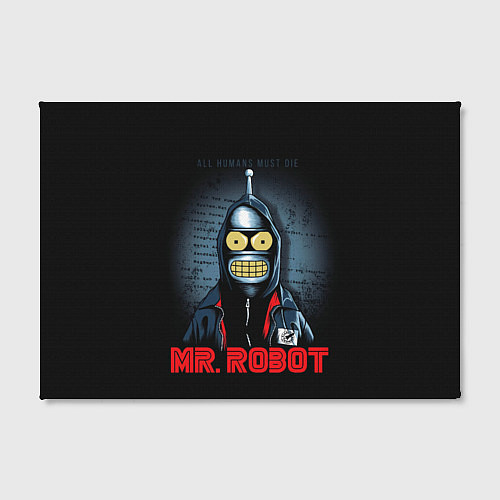 Картина прямоугольная Bender x mr robot / 3D-принт – фото 2