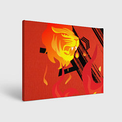 Холст прямоугольный Огненный лев, цвет: 3D-принт
