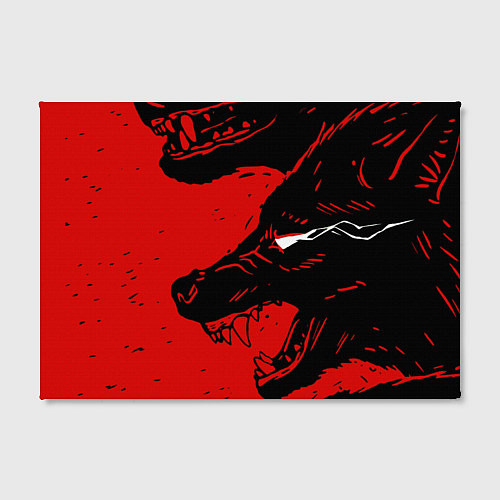 Картина прямоугольная Красный волк 3D / 3D-принт – фото 2