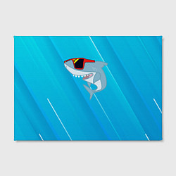 Холст прямоугольный Акула в очках, цвет: 3D-принт — фото 2