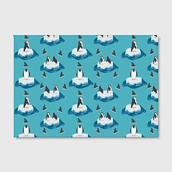 Холст прямоугольный Пингвины, цвет: 3D-принт — фото 2