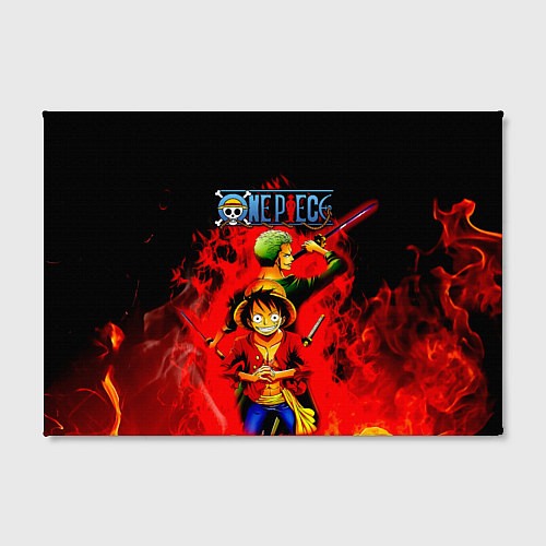 Картина прямоугольная Зоро и Луффи в огне One Piece / 3D-принт – фото 2