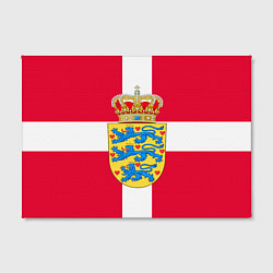 Холст прямоугольный Дания Герб и флаг Дании, цвет: 3D-принт — фото 2