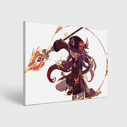 Холст прямоугольный Ху Тао в деле, цвет: 3D-принт