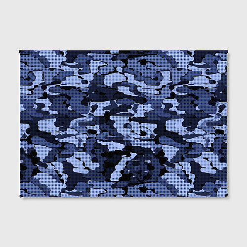 Картина прямоугольная Синий камуфляж в клетку / 3D-принт – фото 2