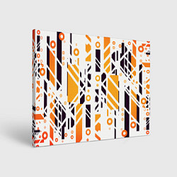 Холст прямоугольный Абстракция маршрут, цвет: 3D-принт