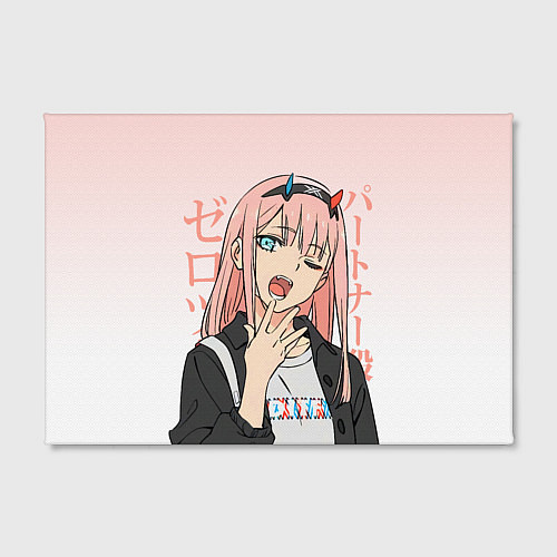 Картина прямоугольная Zero Two Darling in the Franxx / 3D-принт – фото 2