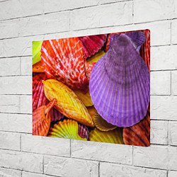 Холст прямоугольный Разноцветные ракушки multicolored seashells, цвет: 3D-принт — фото 2