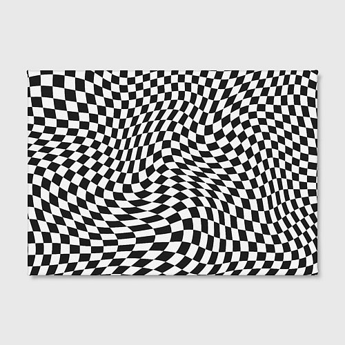 Картина прямоугольная Черно-белая клетка Black and white squares / 3D-принт – фото 2