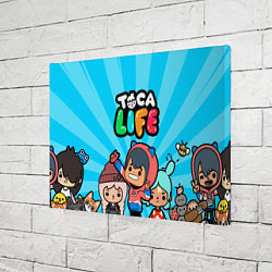 Холст прямоугольный Toca Life: Friends, цвет: 3D-принт — фото 2