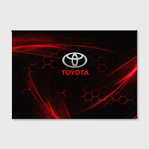 Картина прямоугольная Toyota Неоновые соты / 3D-принт – фото 2