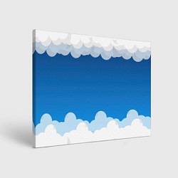 Холст прямоугольный Полёт в облаках, цвет: 3D-принт