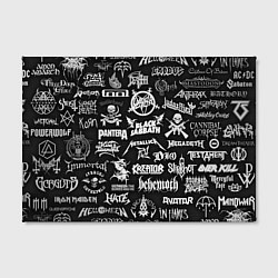 Холст прямоугольный ЛОГОТИПЫ МЕТАЛ ГРУПП METAL BANDS LOGO, цвет: 3D-принт — фото 2
