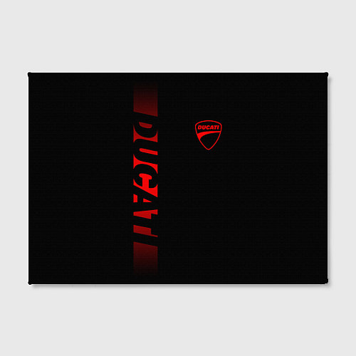 Картина прямоугольная DUCATI BLACK RED LINE / 3D-принт – фото 2