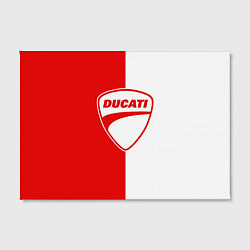 Холст прямоугольный DUCATI WHITE RED STYLE LOGO, цвет: 3D-принт — фото 2